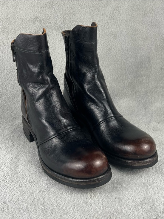 Shoto Women’s Handmade Italian Leather Boots EU 38 Dark Brown Patina Zips main image 7